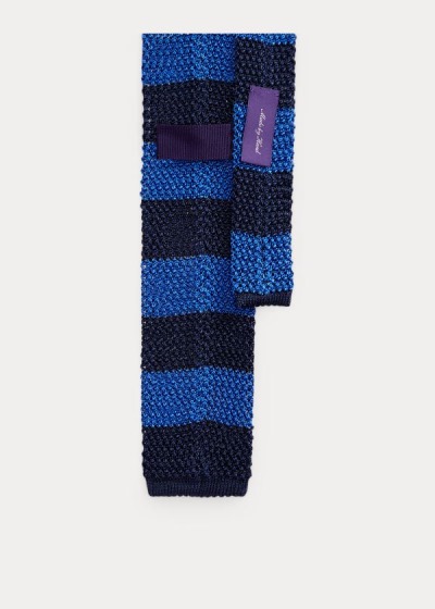 Men's Ralph Lauren Striped Knit Silk Ties | 724581XNE